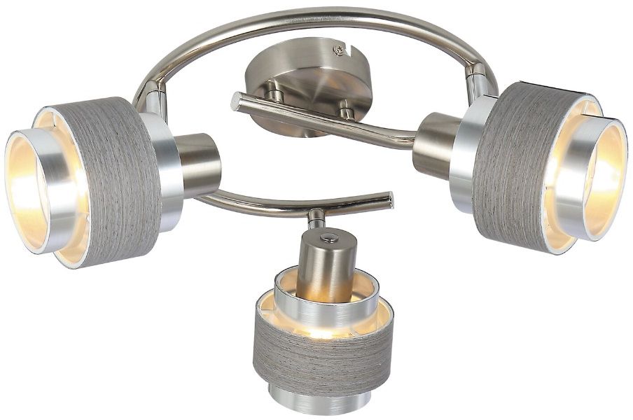 Rabalux Basil Deckenlampe 3x10 W chrom-grau-satin 5381