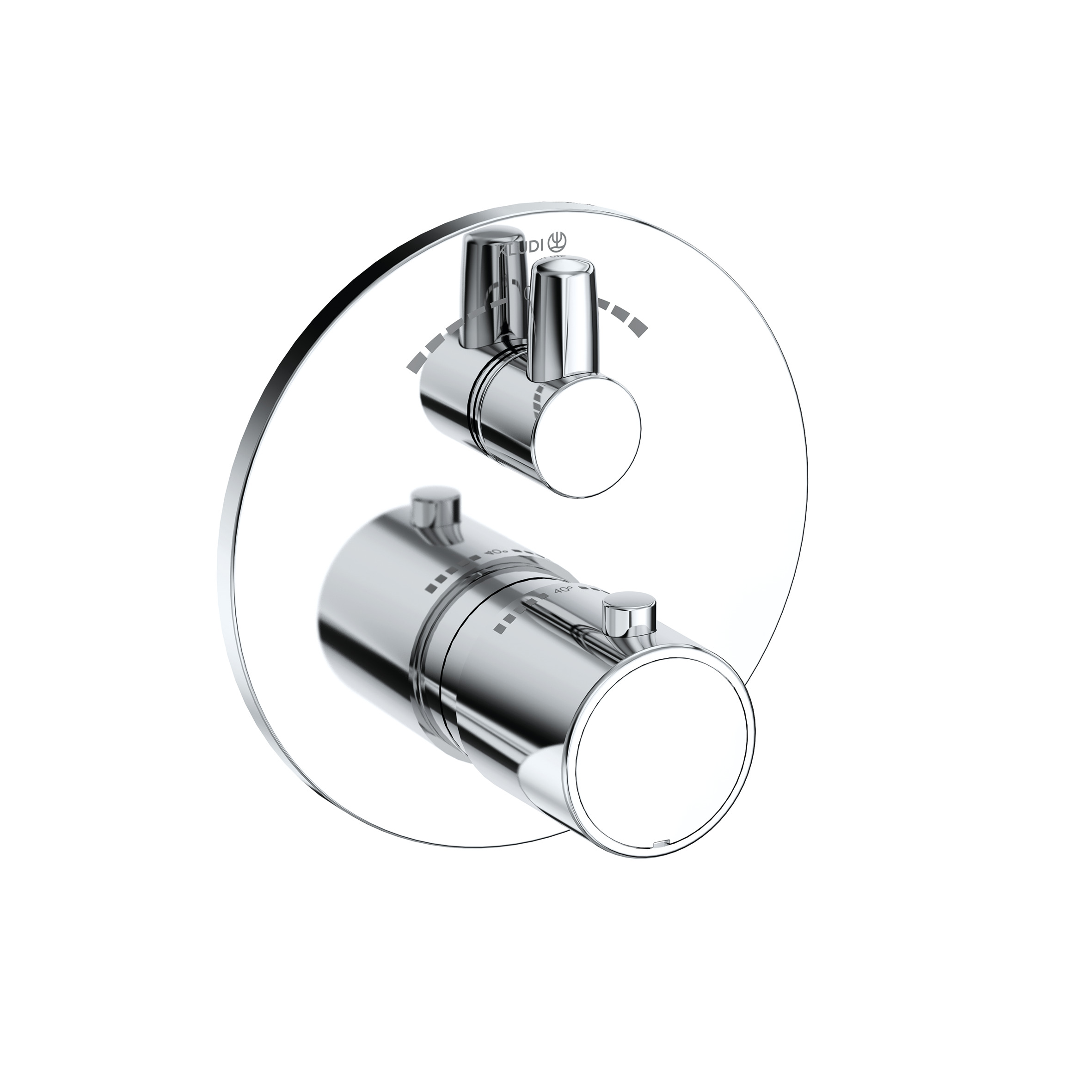 Kludi Zenta SL Badewannen- und Duscharmatur Unterputz mit Thermostat chrom 388100545