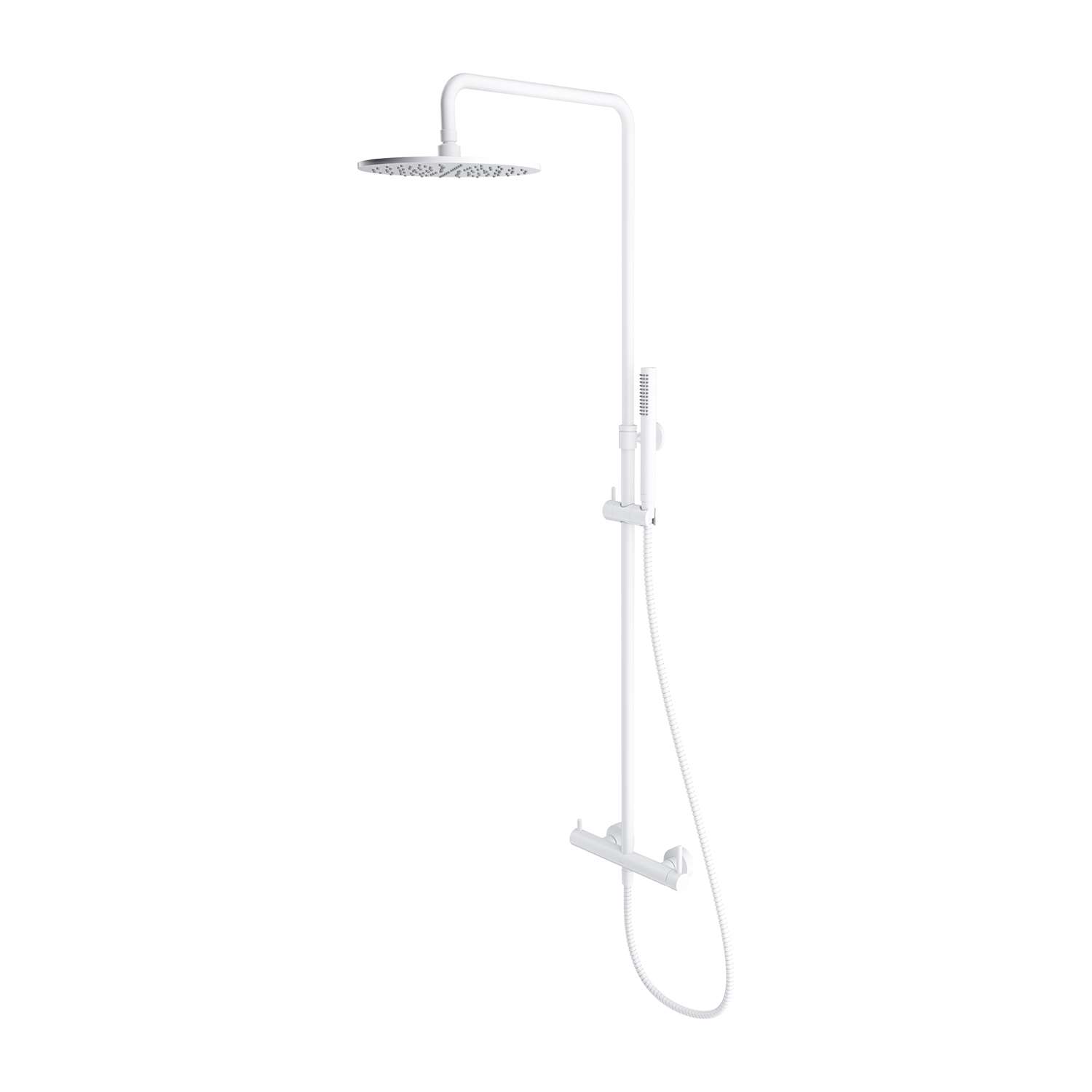 Omnires Y Duschset Wandmontage mit Regenbrause weiß Y1244MWM