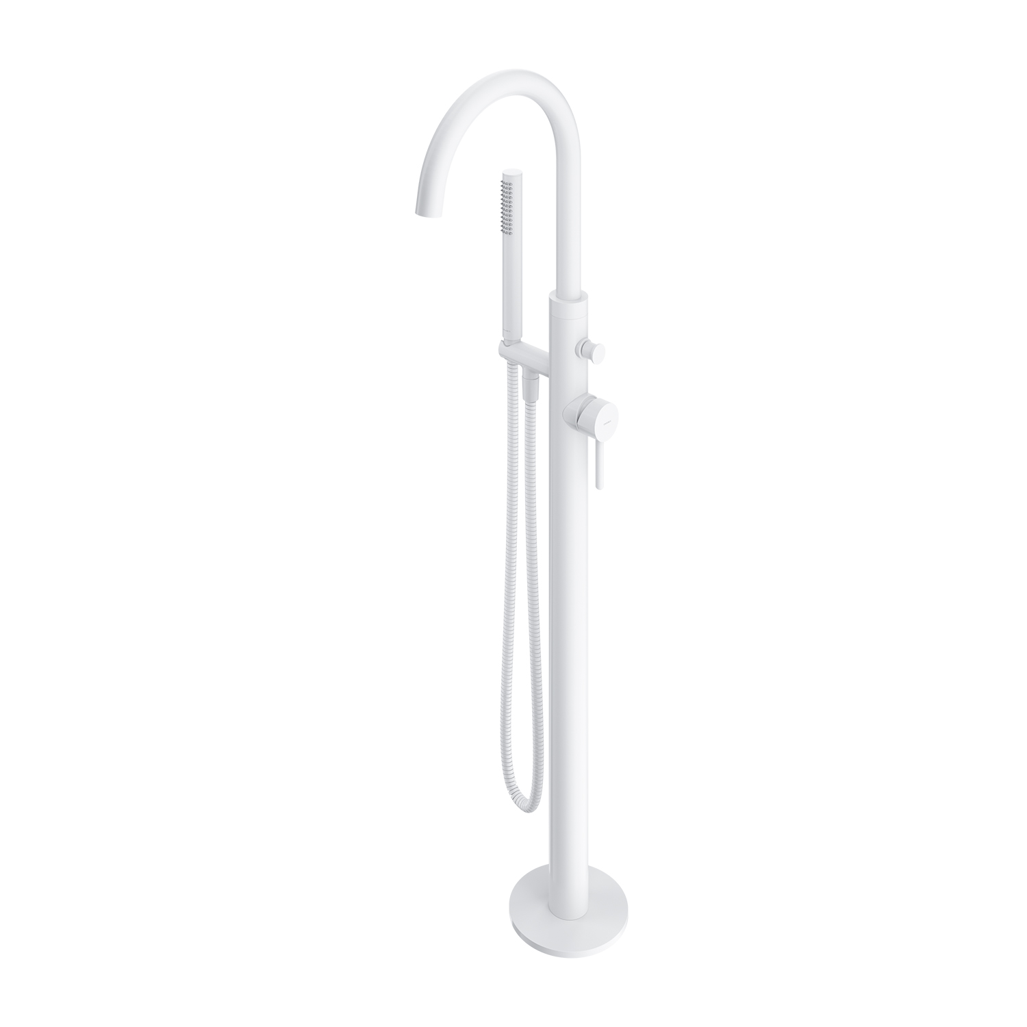 Omnires Y Badewannen- und Duscharmatur freistehend weiß Y1233WM