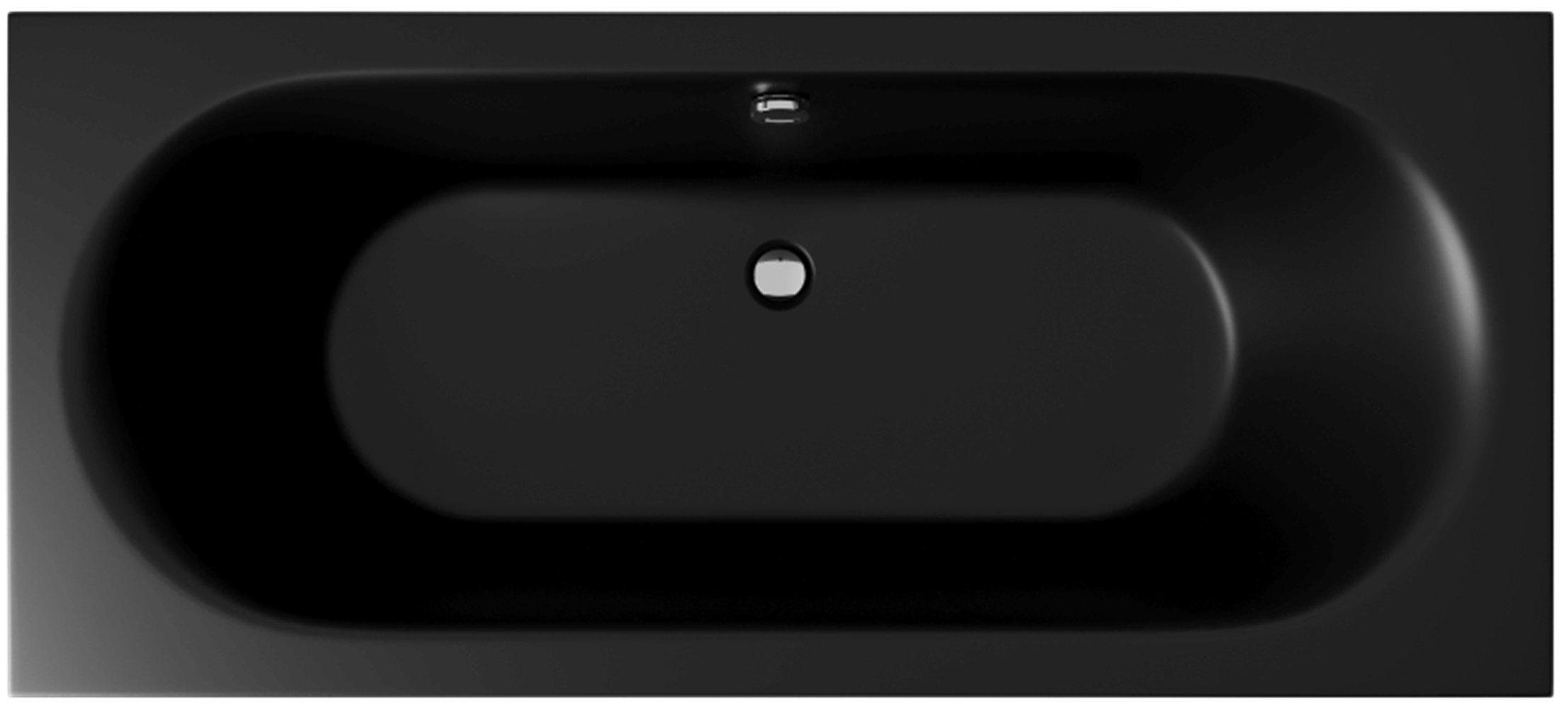 Excellent Oceana Schlanke rechteckige Badewanne 160x75 cm schwarz WAEX.OCE16BLMS\