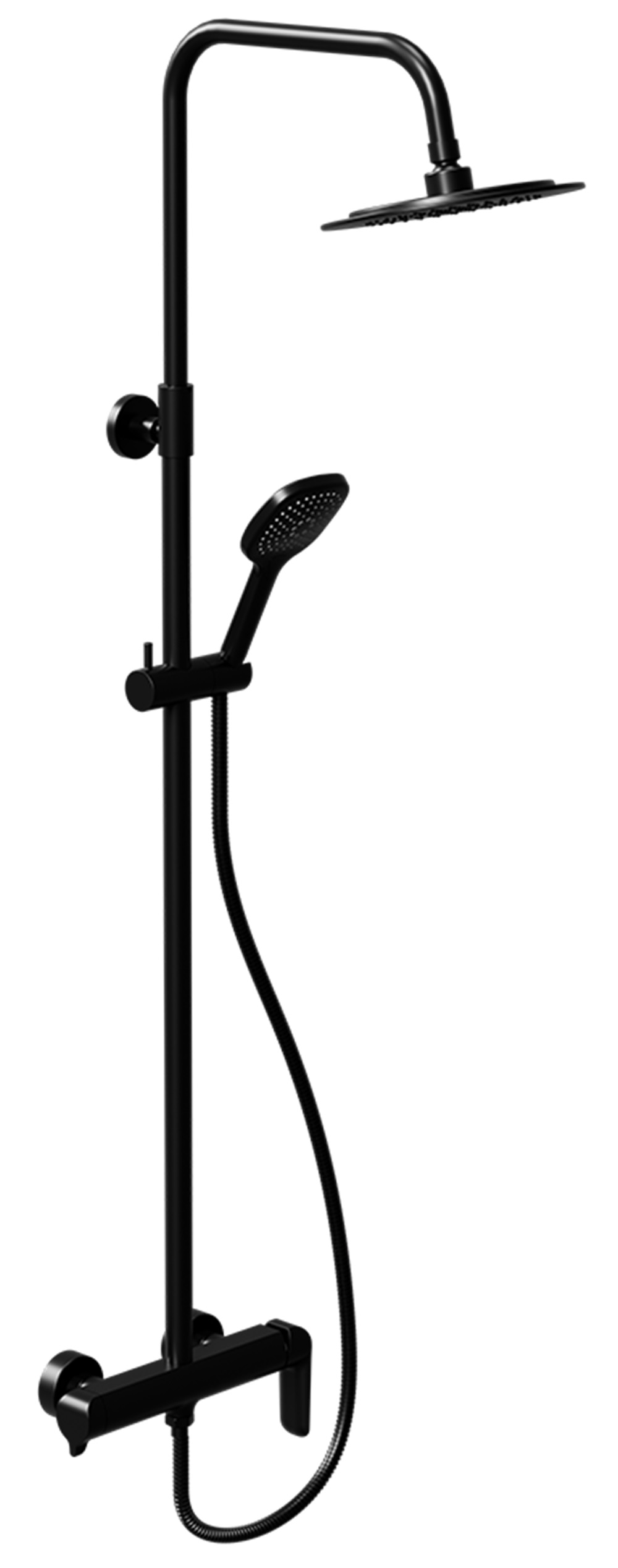 Excellent Clever 2.0 Duschset Wandmontage mit Regenbrause schwarz AREX4181BS