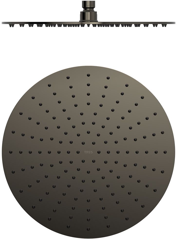 Tres Kopfbrause 30x30 cm rund schwarz 134315010KM