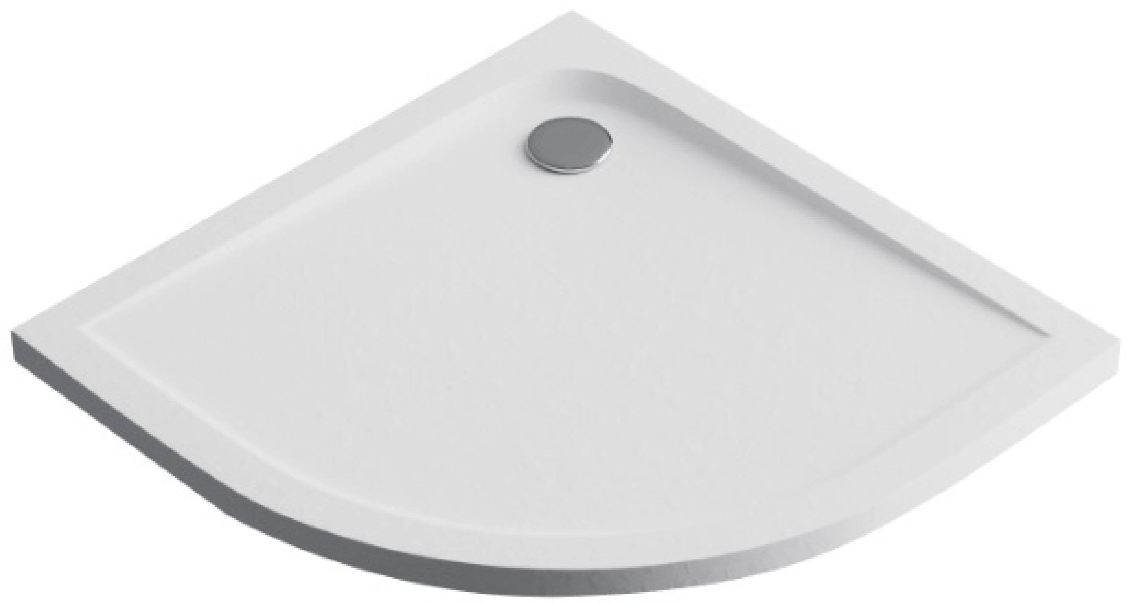 Excellent Sense X Halbrunde Duschwanne 100x100 cm weiß BREX.1404100100WHN