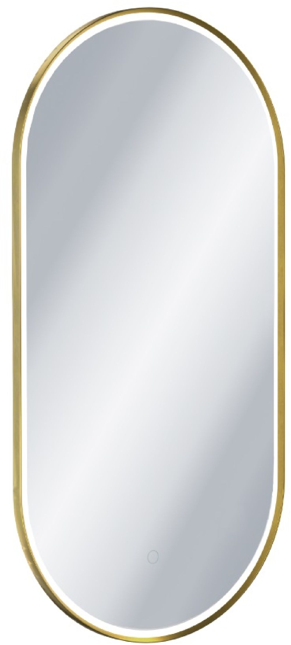 Excellent Corido Spiegel 50x100 cm oval mit Beleuchtung mit Spiegelheizung gold DOEX.CO100.050.GB