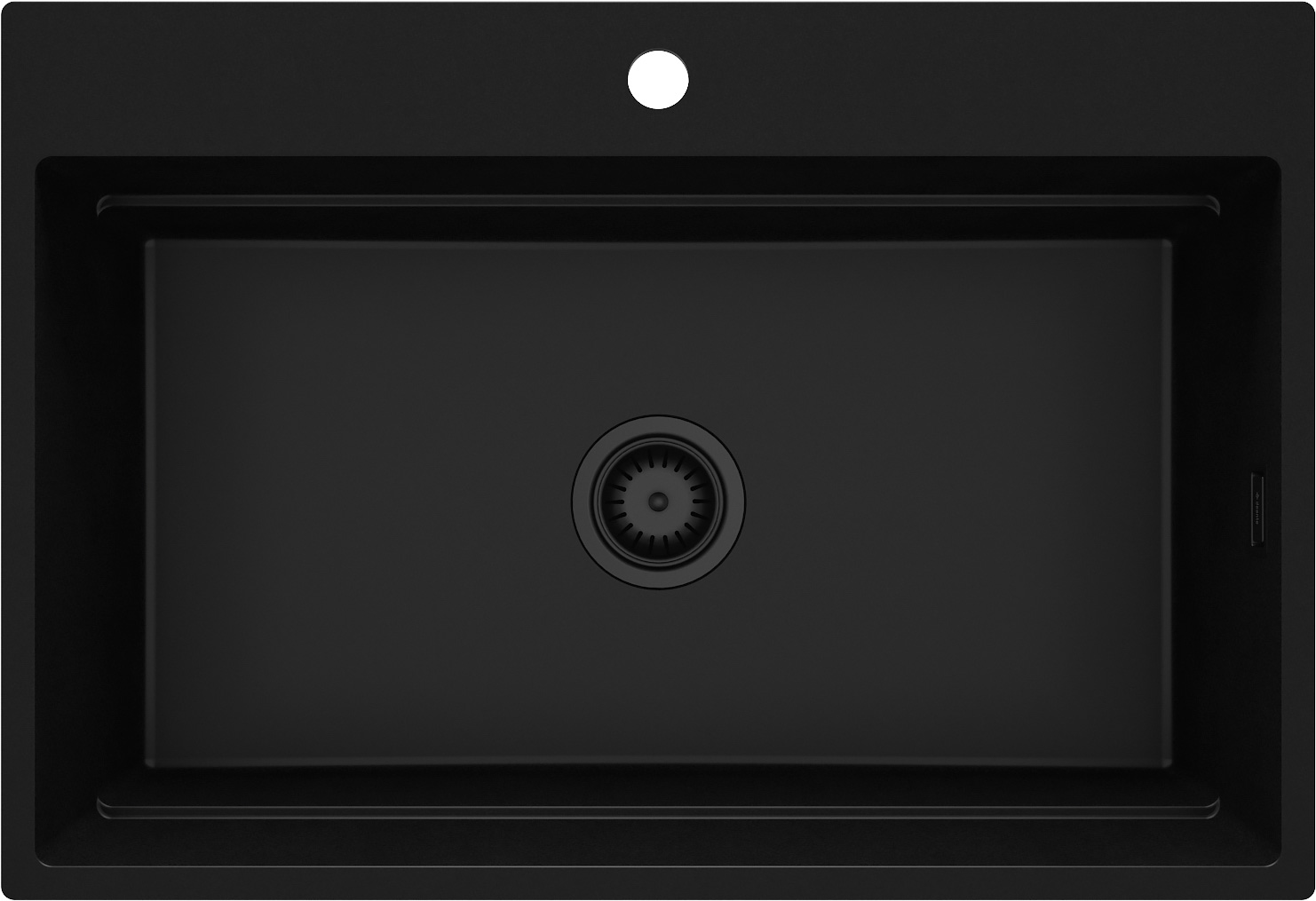 Deante Magnetic Granitspüle 76x52 cm schwarz ZRM_N10B