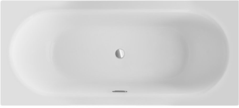 Besco Vitae Slim+ Schlanke rechteckige Badewanne 159.5x75 cm weiß #WAV-160-SC+