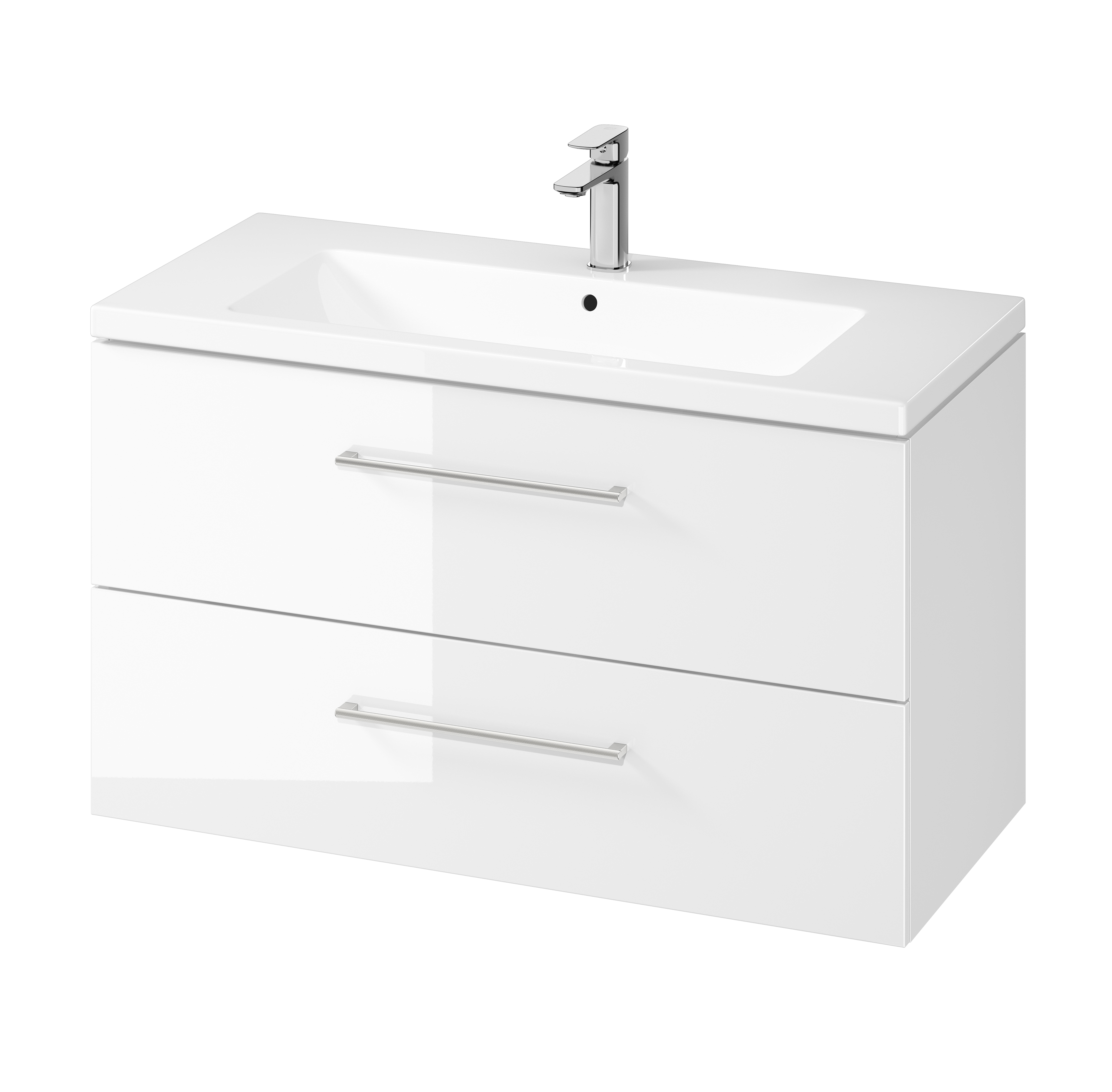 Cersanit Larga Waschbecken mit Unterschrank 100 cm weiß S801-576