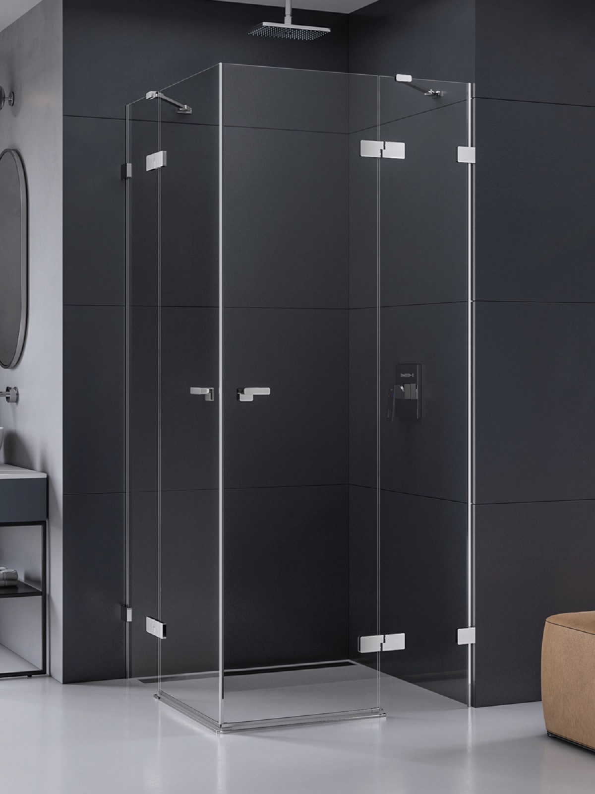 New Trendy Eventa Dusche 120x100 cm rechteckig chrom Glanz/durchsichtiges Glas EXK-4542