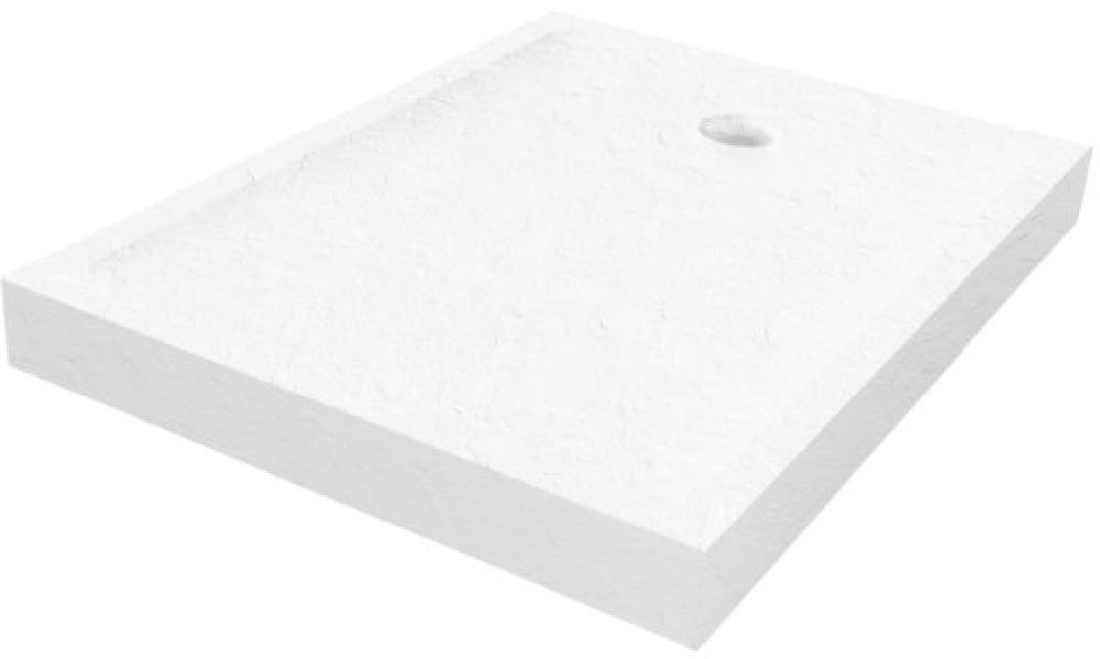 New Trendy Mild Stone Rechteckige Duschwanne 90x80 cm weiß B-0527