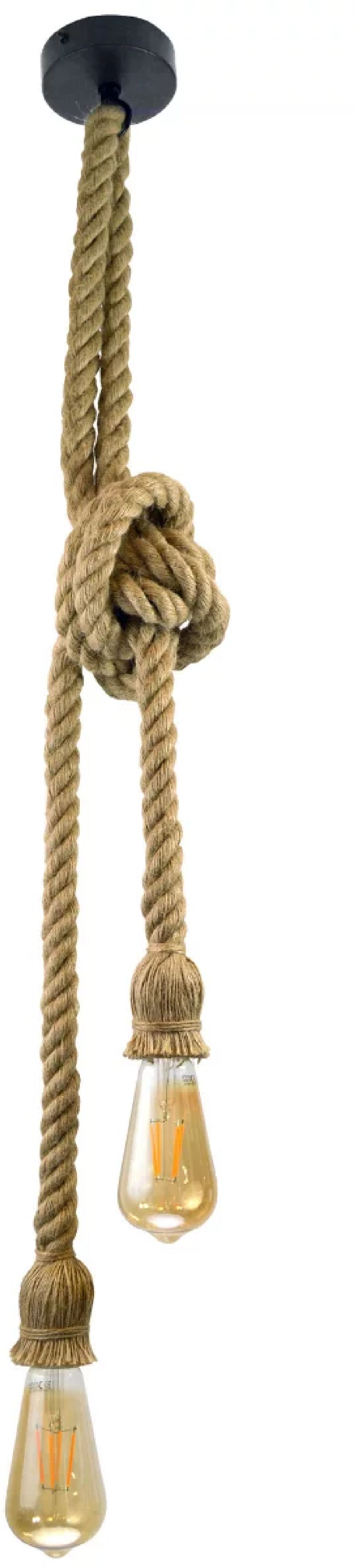 Goldlux Rope Pendelleuchte 2x12 W beige 307613