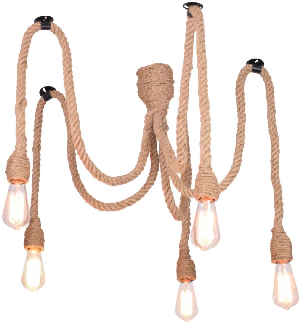 Goldlux Rope Pendelleuchte 5x12 W beige 312921