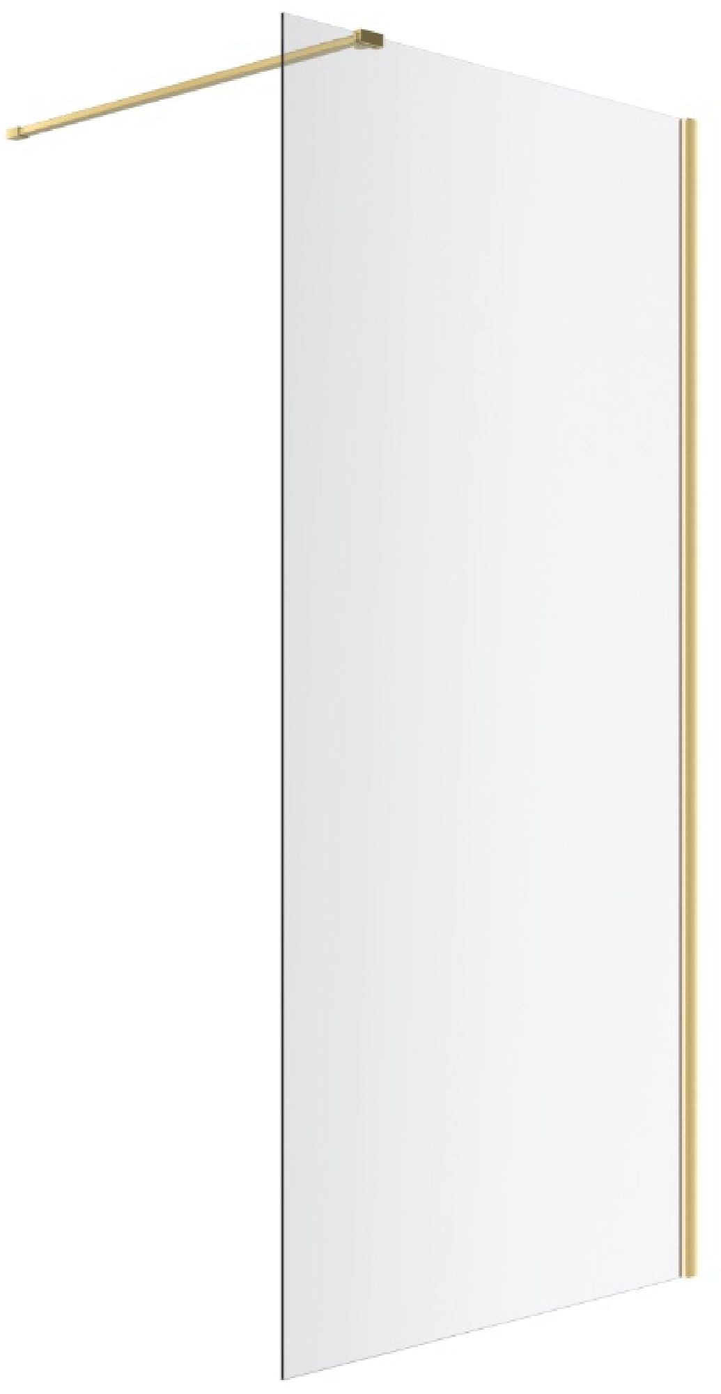 Excellent Vidoq Begehbare Duschwand 100 cm gold Glanz/durchsichtiges Glas KAEX.1506.1000.LP.GL