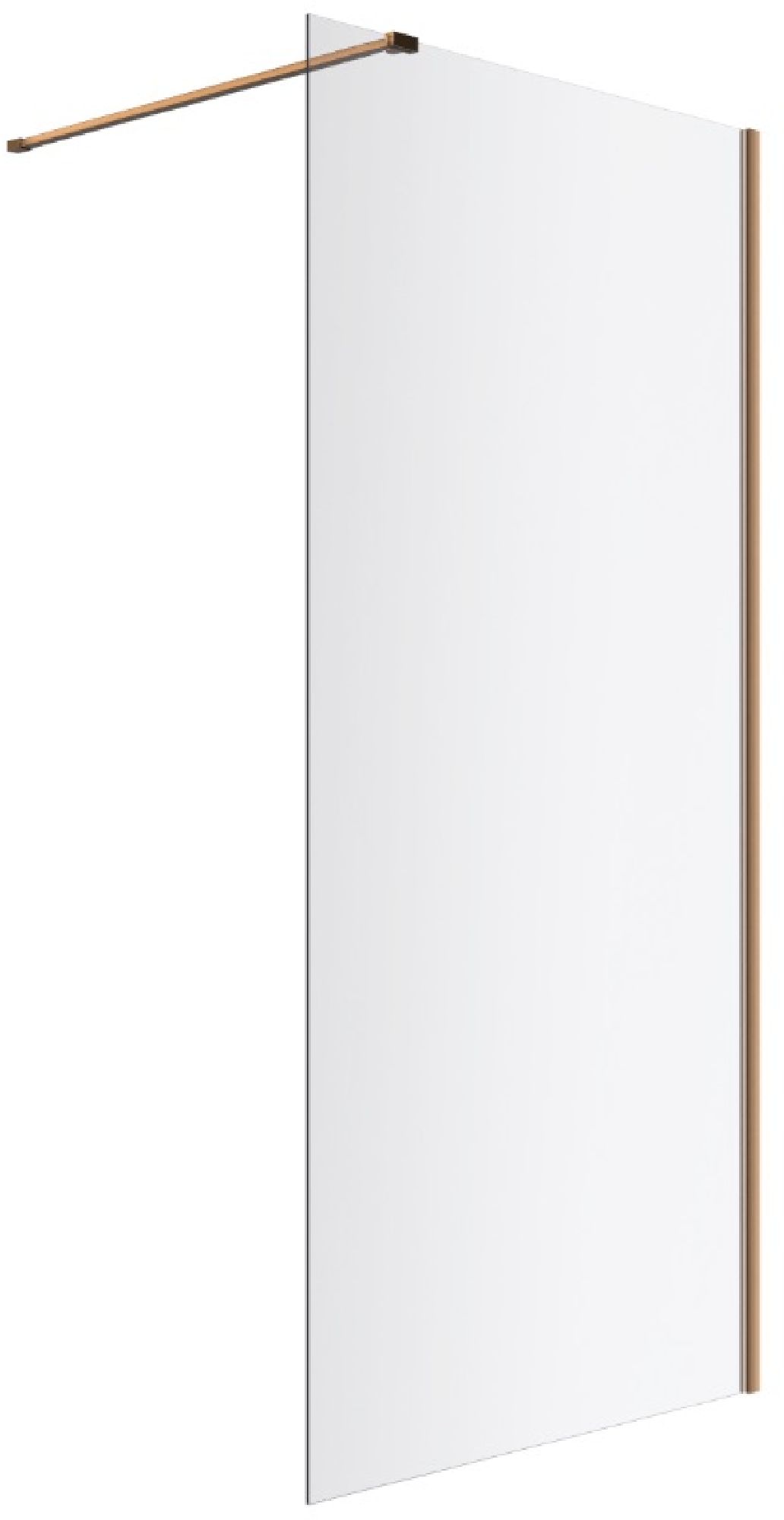 Excellent Vidoq Begehbare Duschwand 100 cm kupfer gebürstet/durchsichtiges Glas KAEX.1506.1000.LP.CB