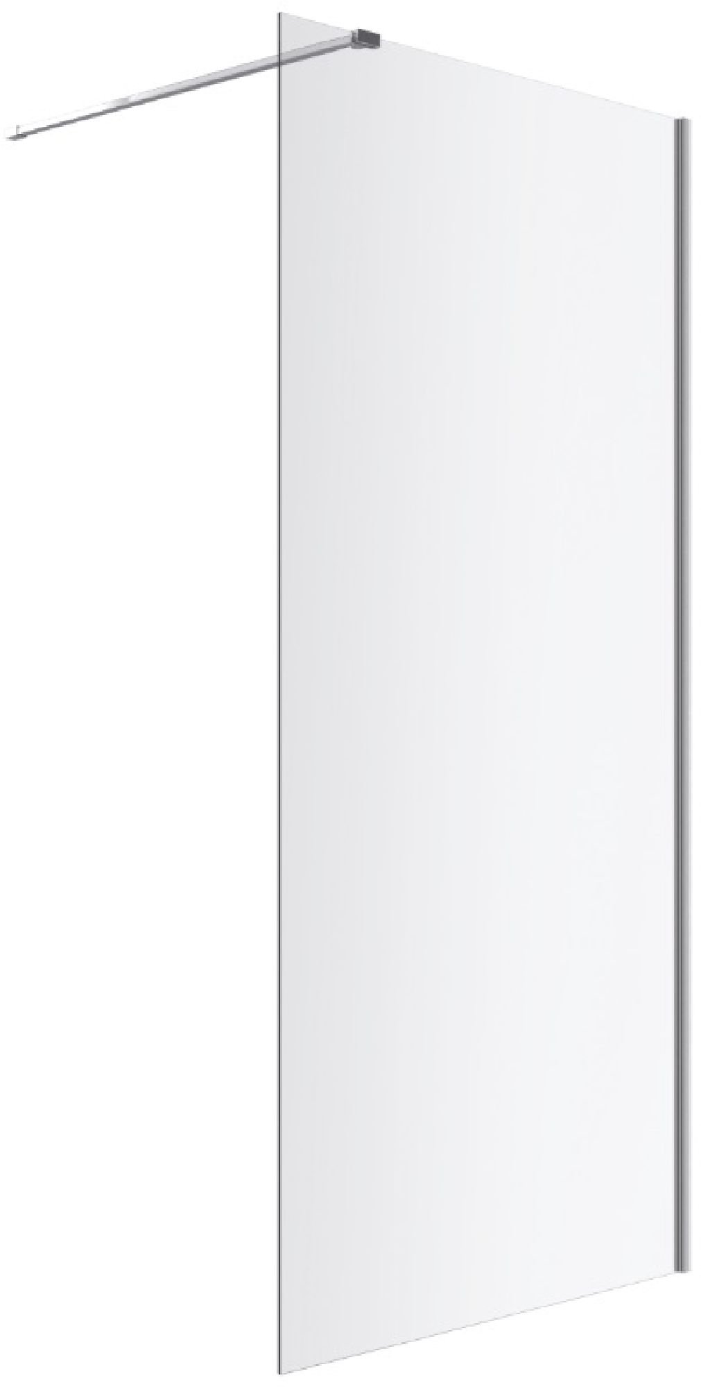 Excellent Vidoq Begehbare Duschwand 80 cm chrom Glanz/durchsichtiges Glas KAEX.1512.0785.2000.06.01