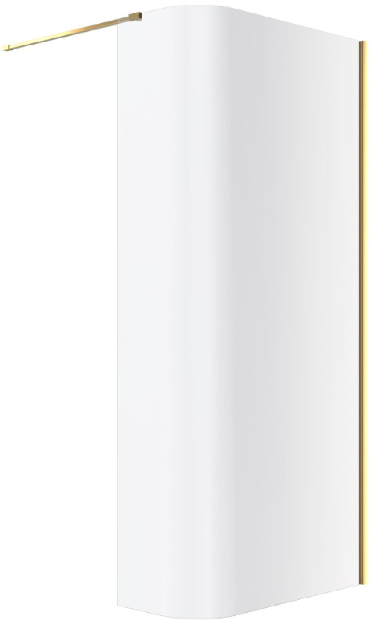 Excellent Vidoq Begehbare Duschwand 93 cm gold Glanz/durchsichtiges Glas KAEX.1507.930.LP.GL