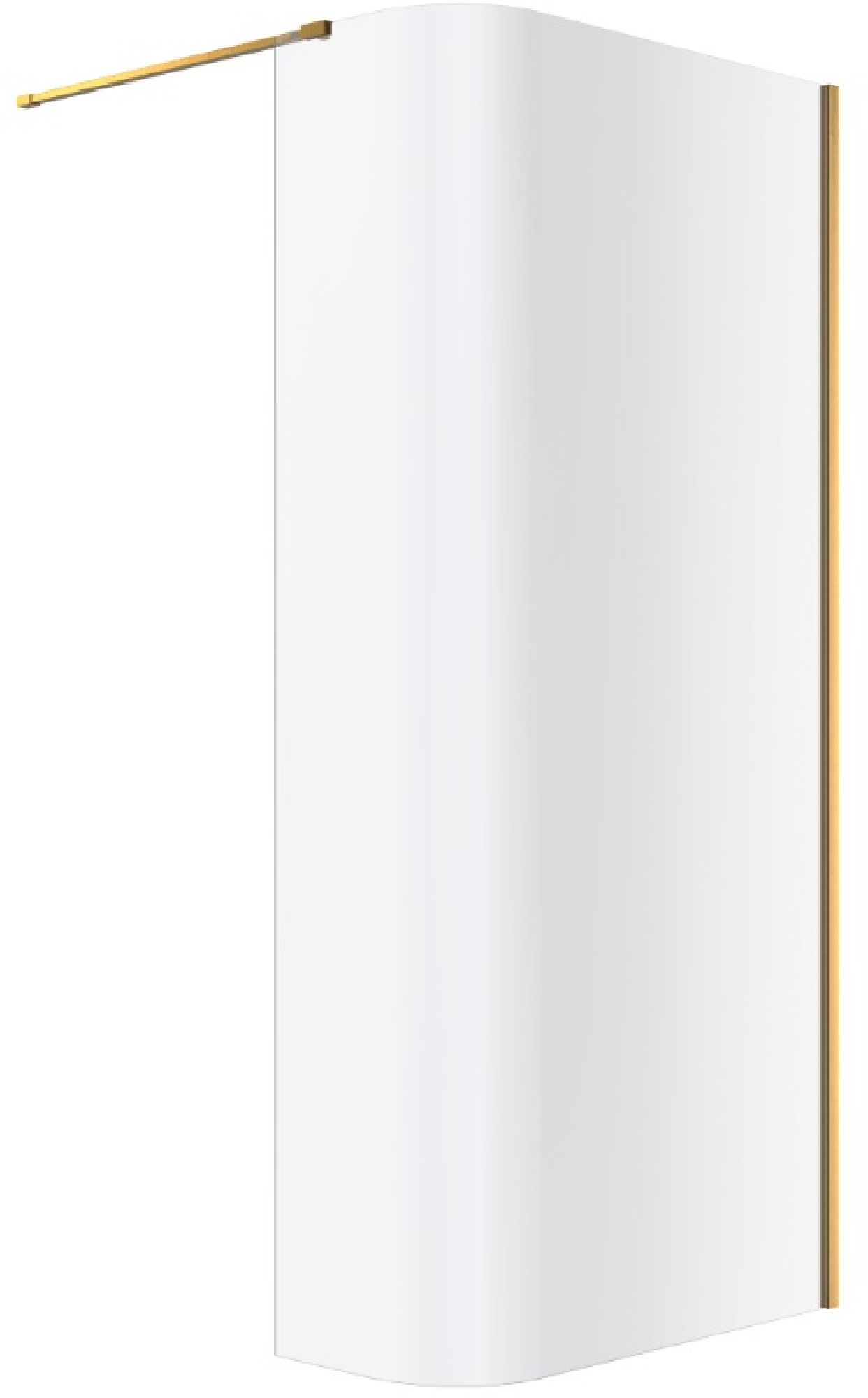 Excellent Vidoq Begehbare Duschwand 93 cm gold gebürstet/durchsichtiges Glas KAEX.1507.930.LP.GB