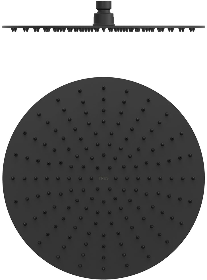 Tres Kopfbrause 30x30 cm rund schwarz 134315010NM