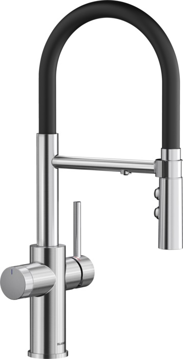 Blanco Catris-S Wasserhahn mit Wasserfilter Stehend edelstahl-schwarz 526706