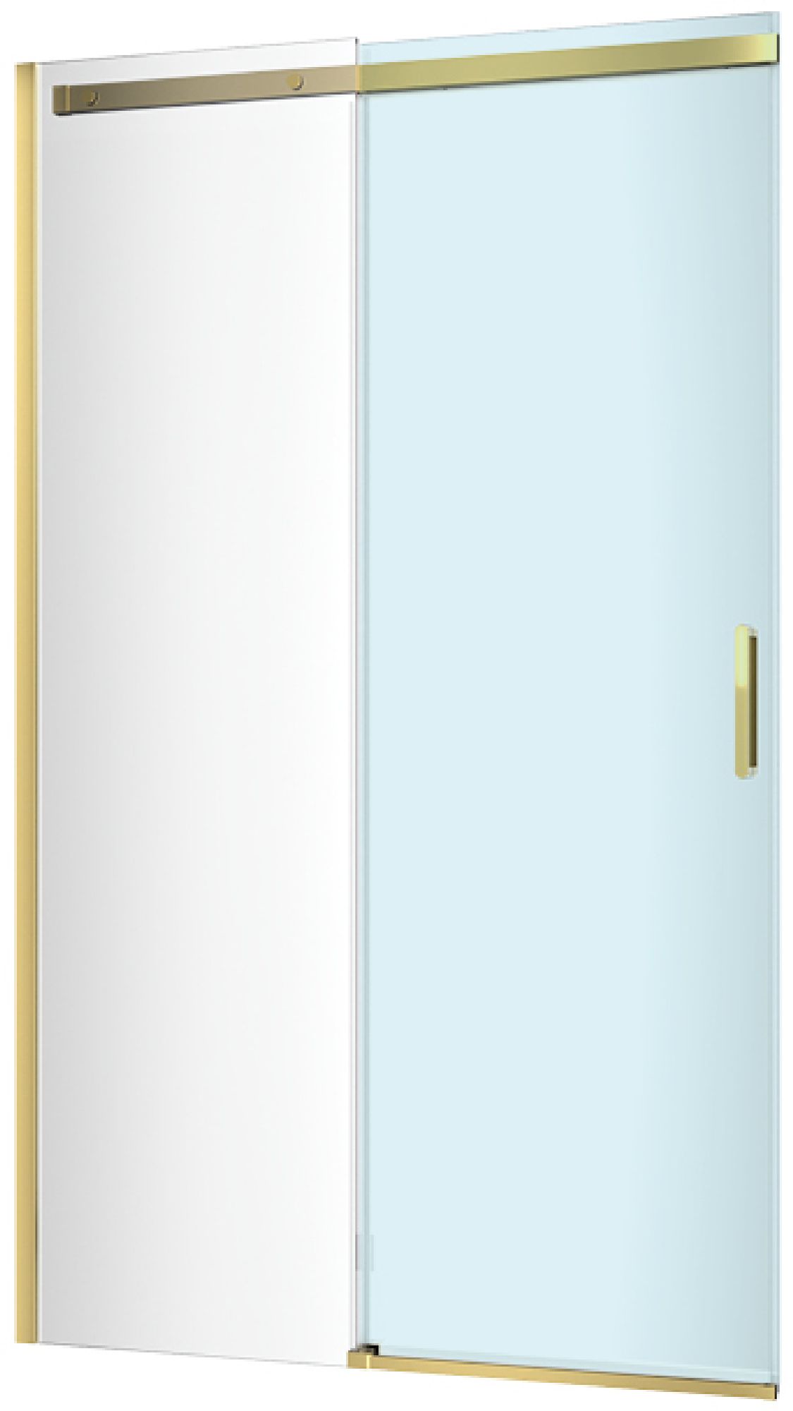 Excellent Rols Duschtüren 140 cm Schiebe- gold Glanz/durchsichtiges Glas KAEX.2612.1400.LP1/2.GL