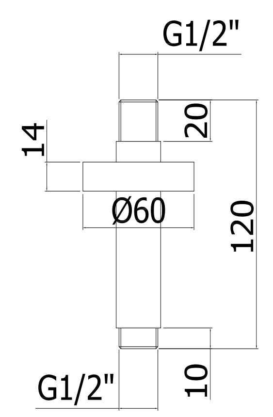 Paffoni Stick Deckenarm || ZSOF064ST