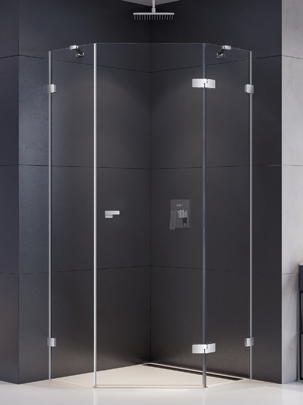 New Trendy Eventa Dusche 90x90 cm chrom Glanz/durchsichtiges Glas EXK-4614