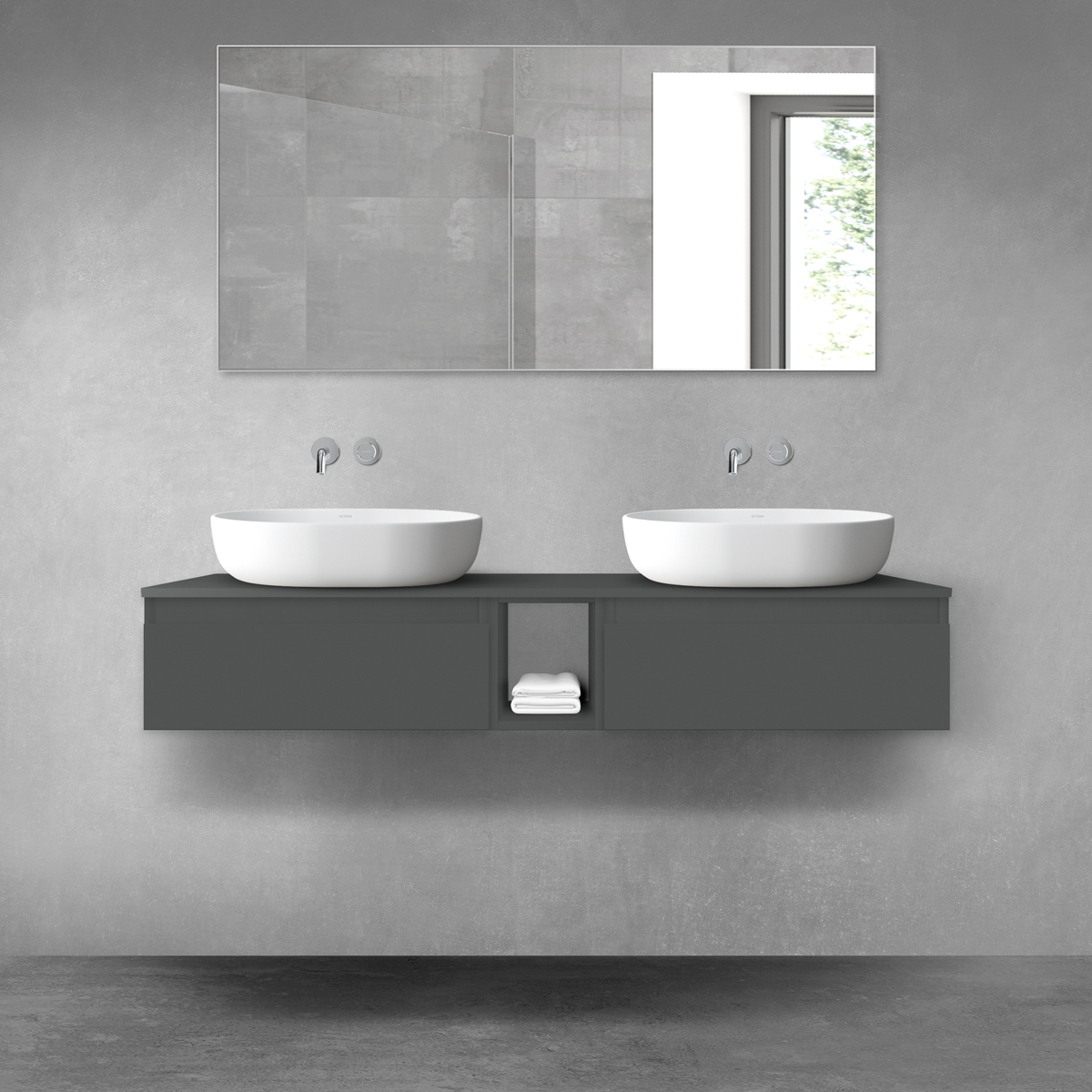 Set Kabinett Oltens Vernal 60009400, Naphtha-Arbeitsplatte Oltens Vernal 63011400, 60020400