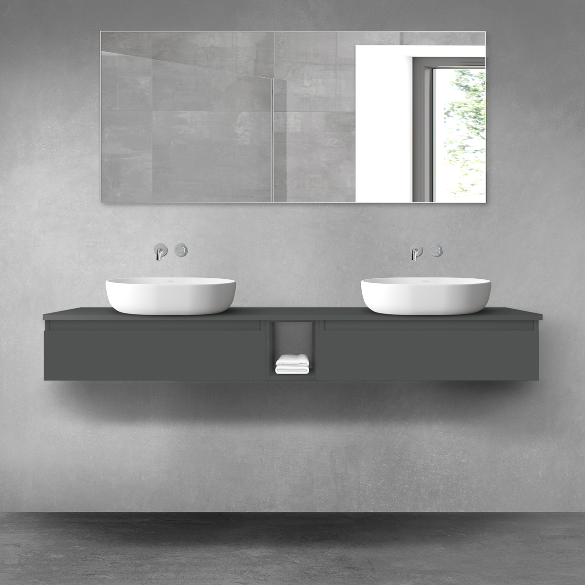 Set Kabinett Oltens Vernal 60010400, Naphtha-Arbeitsplatte Oltens Vernal 63009400, 60020400