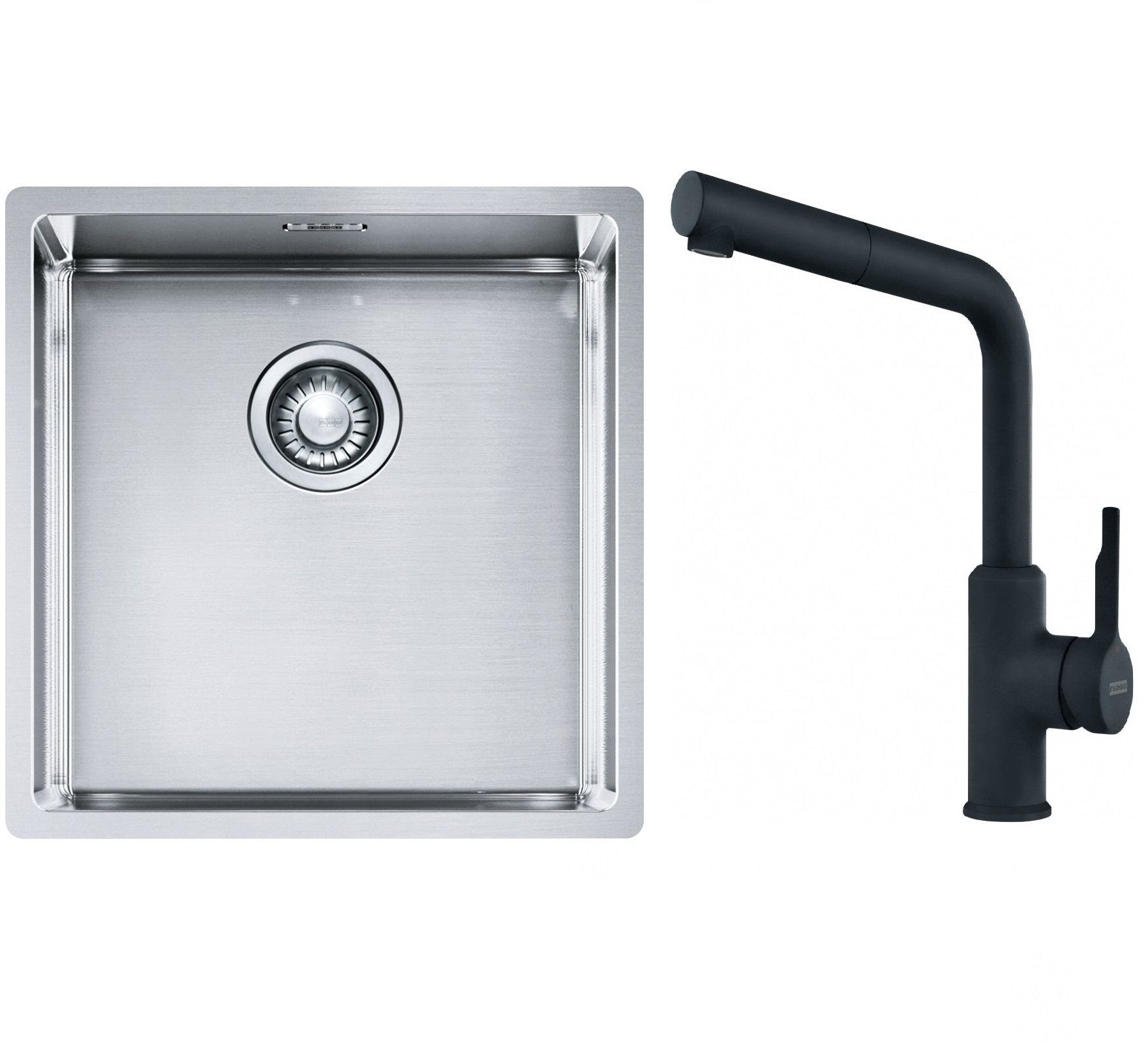 Set Stahlspüle Franke Box 127.0453.654, Küchenarmatur Franke Urban 115.0627.523