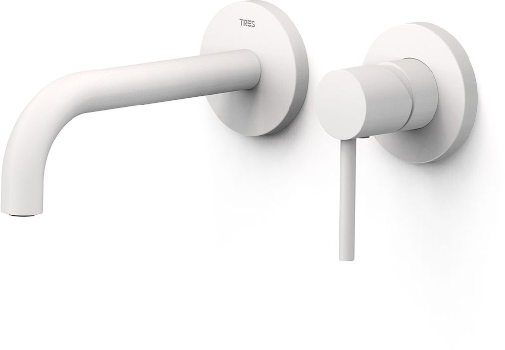 Tres Study Exclusive Waschtischarmatur Unterputz weiß 26230021BM
