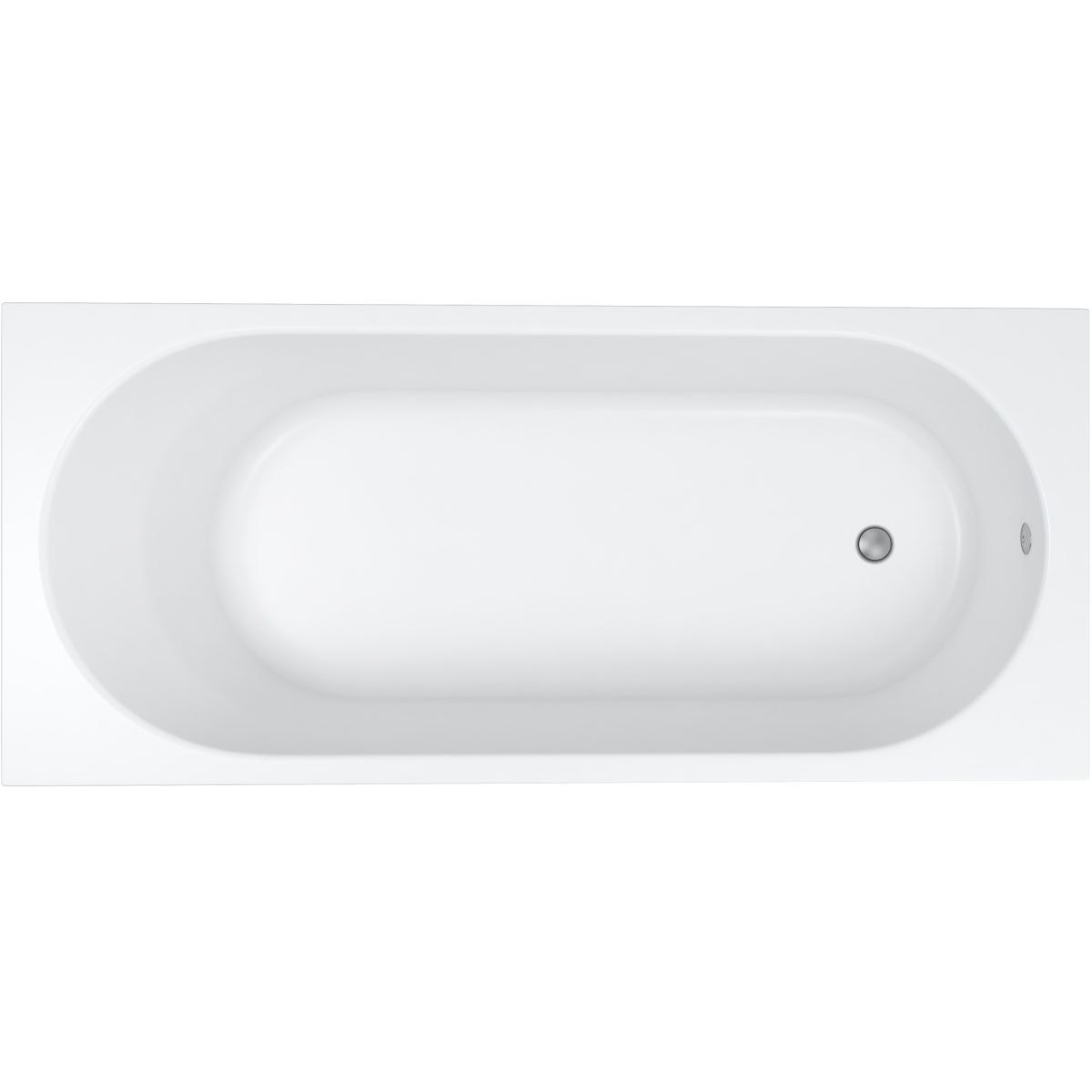 Oltens Lykke Rechteckige Badewanne 170x75 cm weiß 10012000