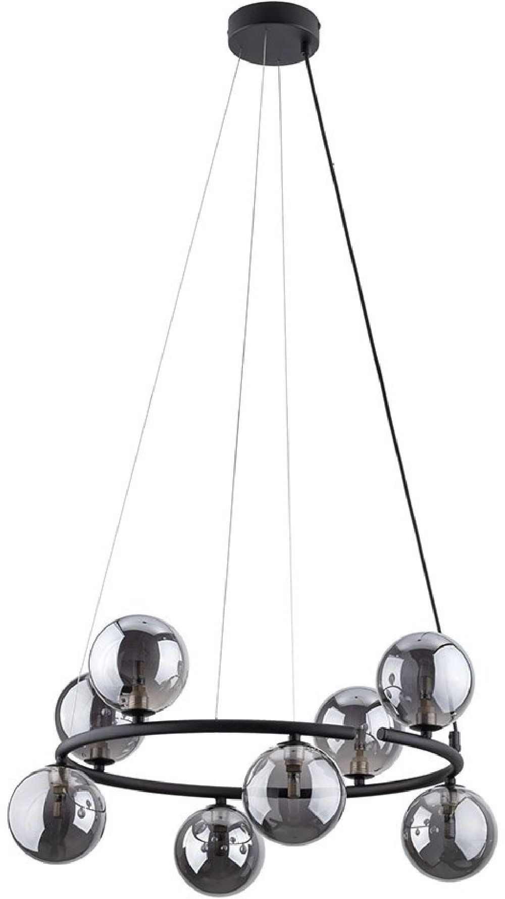 TK Lighting Anabelle Pendelleuchte x6 W schwarz 6844