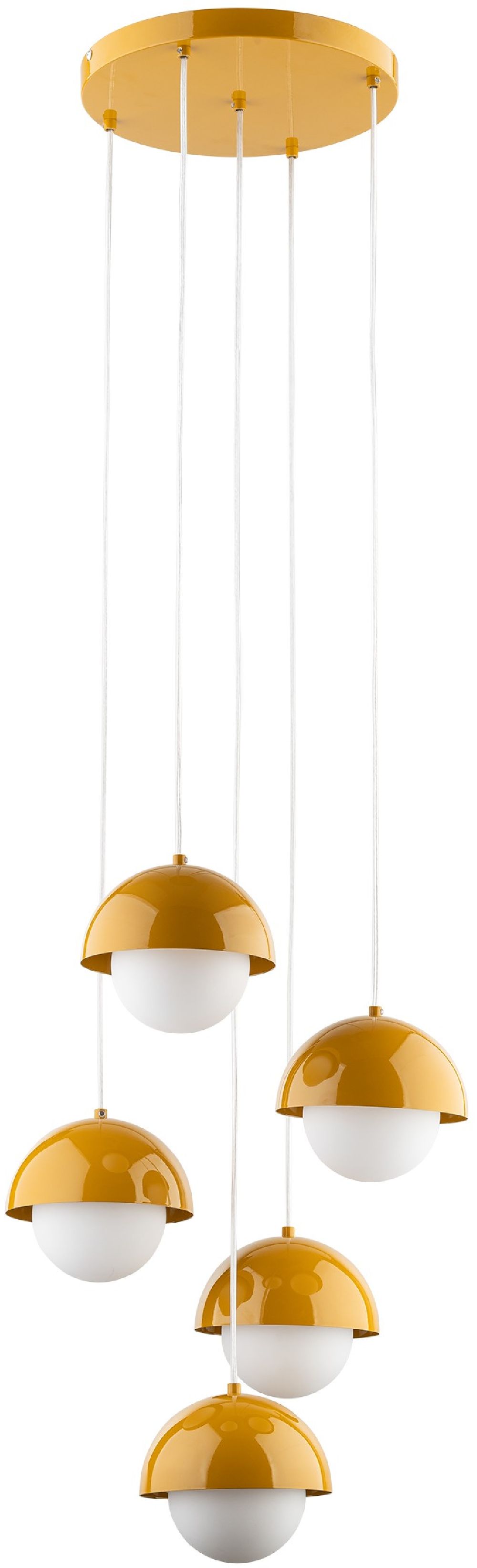 TK Lighting Bono Pendelleuchte 5x8 W gelb 10268