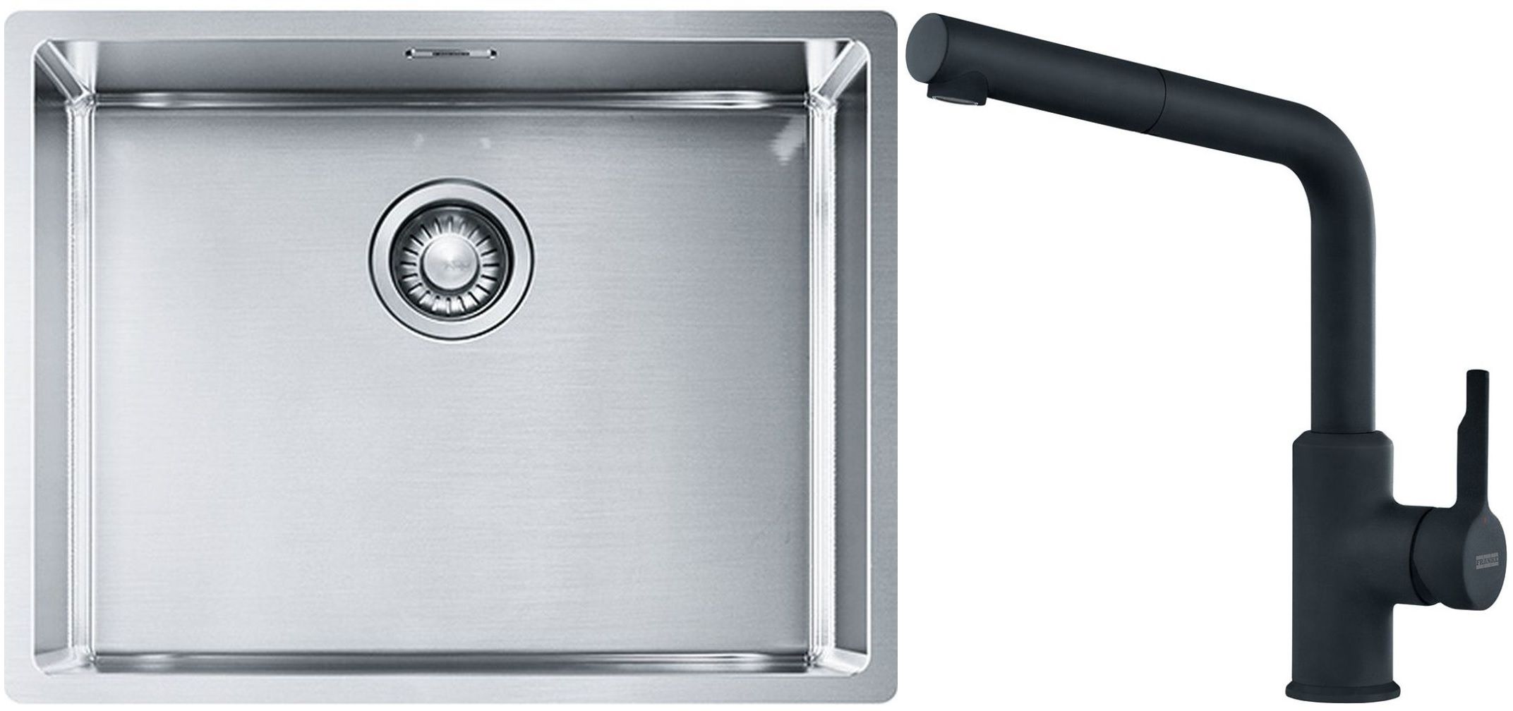 Set Stahlspüle Franke Box 127.0453.660, Küchenarmatur Franke Urban 115.0627.523