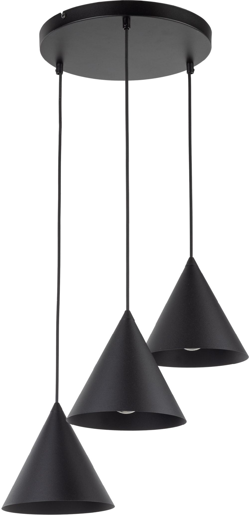 TK Lighting Cono Pendelleuchte 3x15 W schwarz 10067