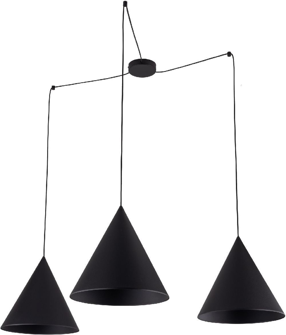 TK Lighting Cono Pendelleuchte 3x15 W schwarz 6629