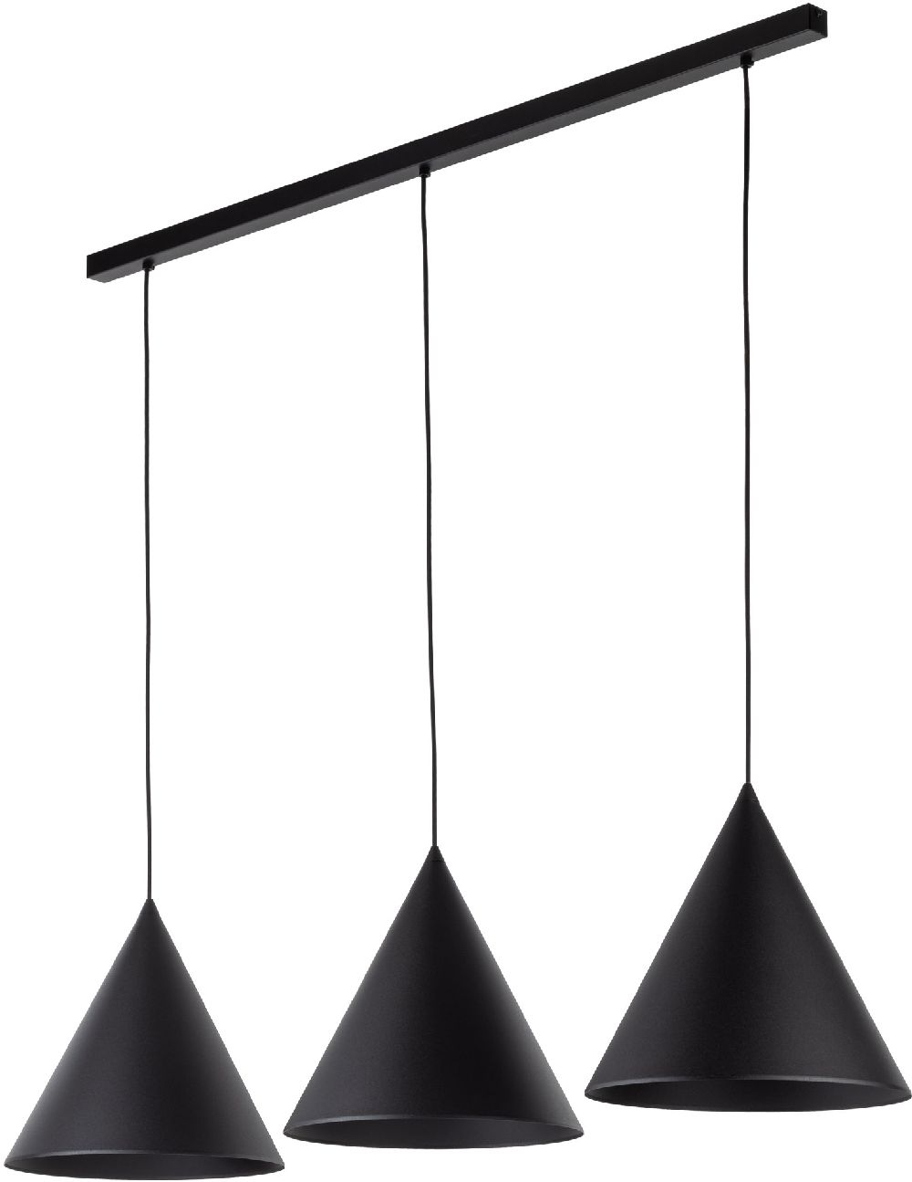 TK Lighting Cono Pendelleuchte 3x15 W schwarz 10060