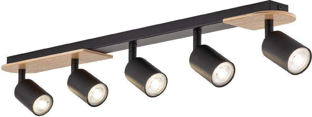 TK Lighting Cover Deckenlampe 5x10 W schwarz 5777