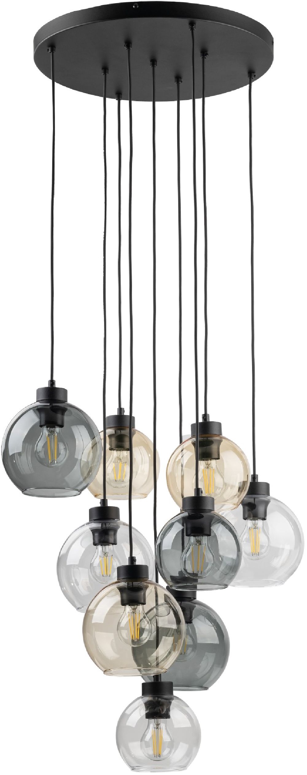 TK Lighting Cubus Pendelleuchte x15 W bernstein 10247