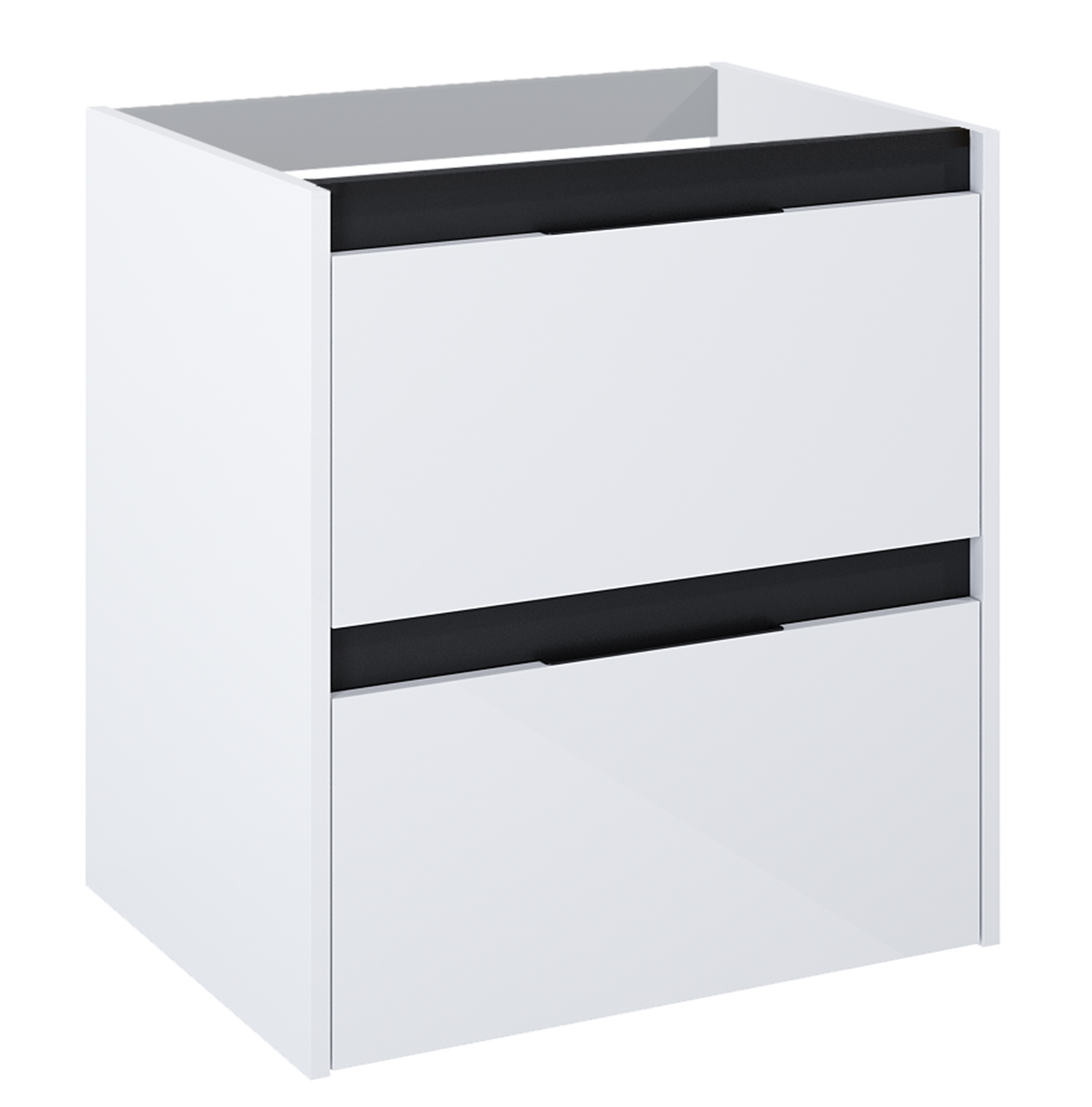 Roca Alpine Kabinett 45.2x58.5x59 cm Unterschrank hängend weiß-schwarz A857863606