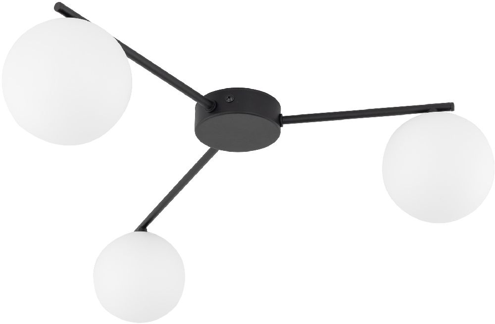 TK Lighting Elton Deckenlampe 3x8 W schwarz 10261
