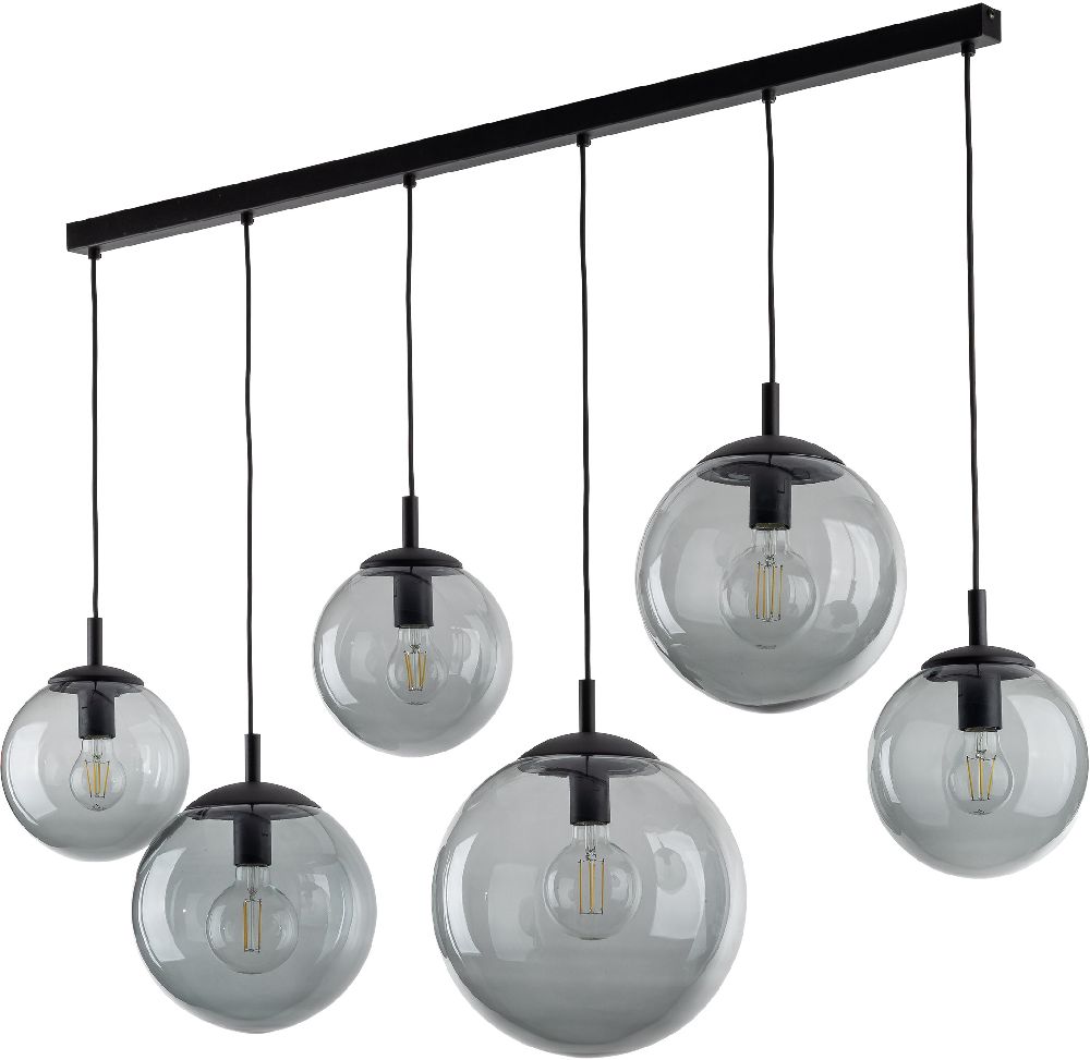 TK Lighting Esme Pendelleuchte 6x15 W graphit 5383