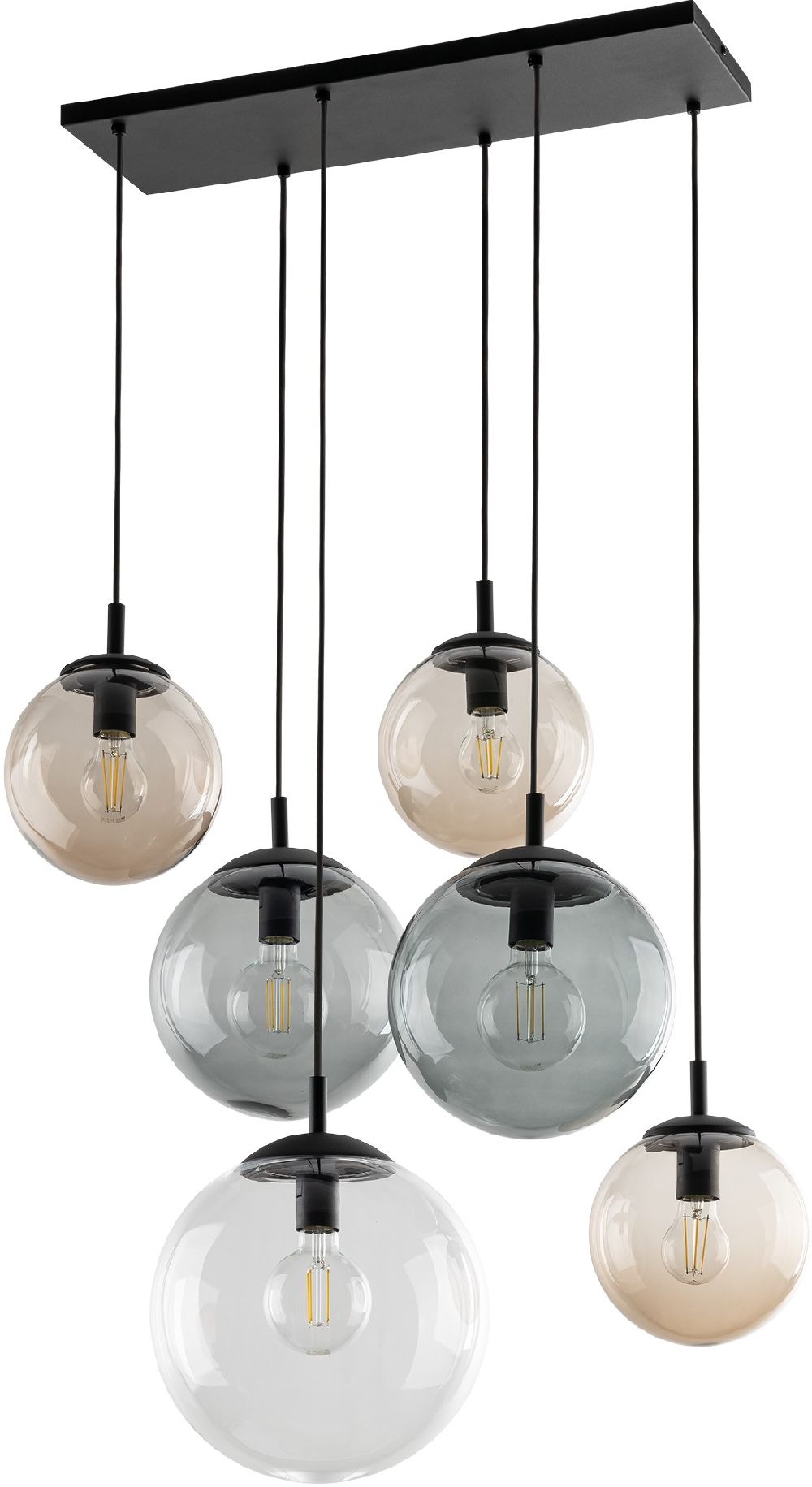TK Lighting Esme Pendelleuchte x15 W graphit 4819