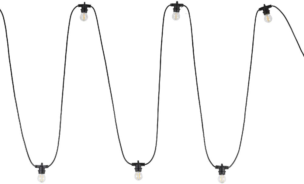 TK Lighting Girlanda Außen-Girlande x15 W schwarz 10183