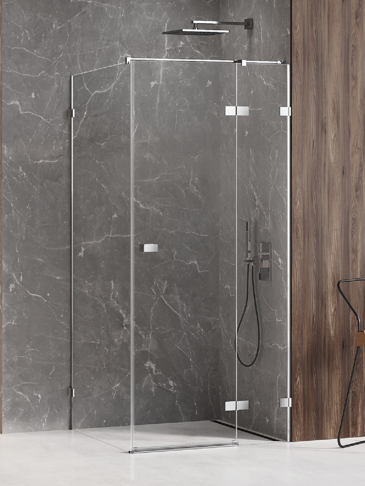 New Trendy Avexa Dusche 80x80 cm quadratisch chrom Glanz/durchsichtiges Glas EXK-1456