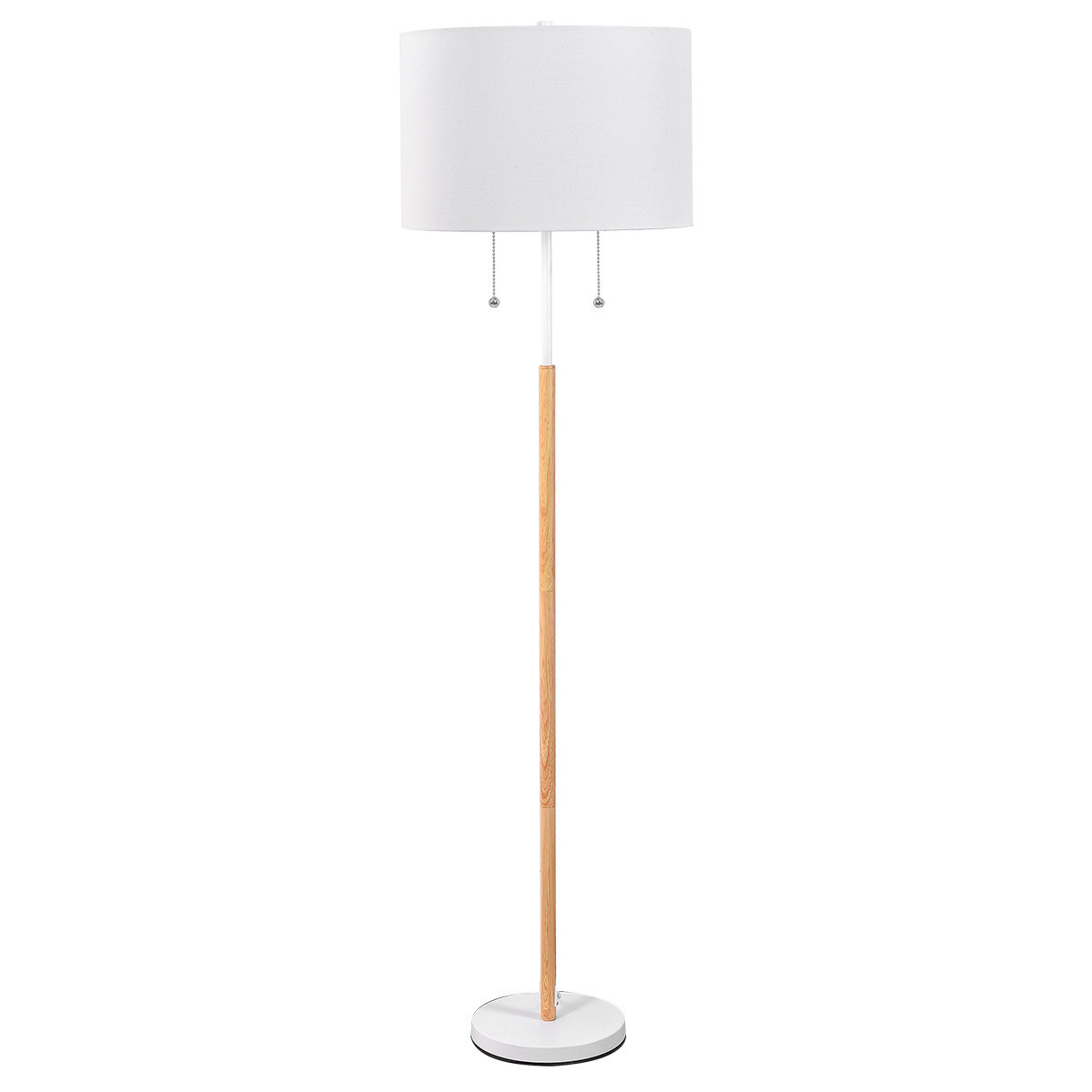 Light Prestige Fogo Stehlampe 2x15 W weiß LP03042FWH