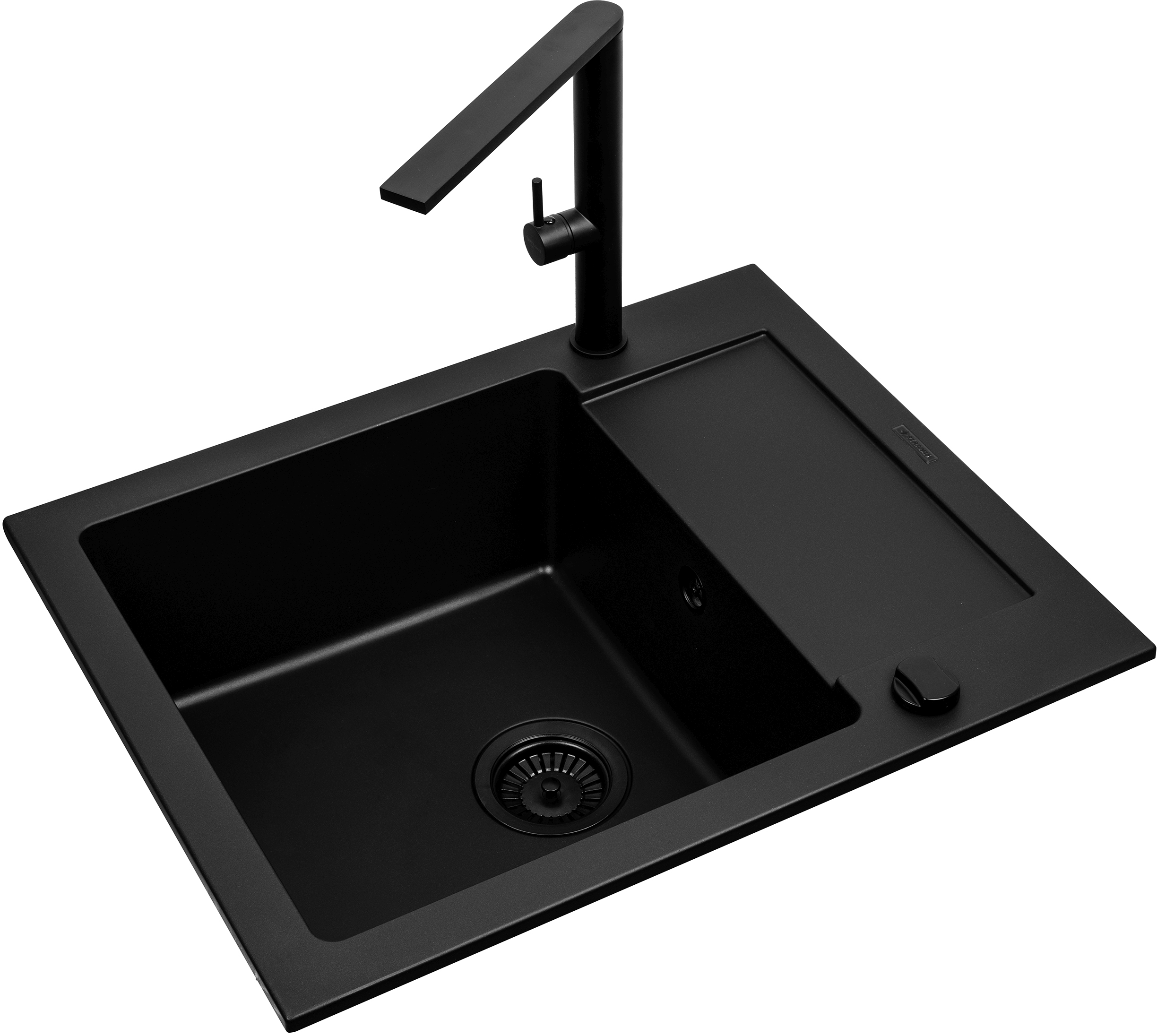 Pyramis Mido Waschbecken mit Wasserhahn schwarz/schwarz 070167602BT