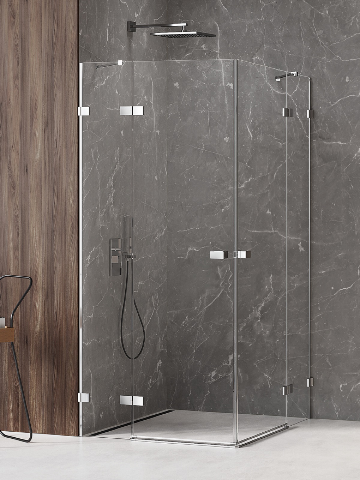 New Trendy Avexa Dusche 120x110 cm rechteckig chrom Glanz/durchsichtiges Glas EXK-1538