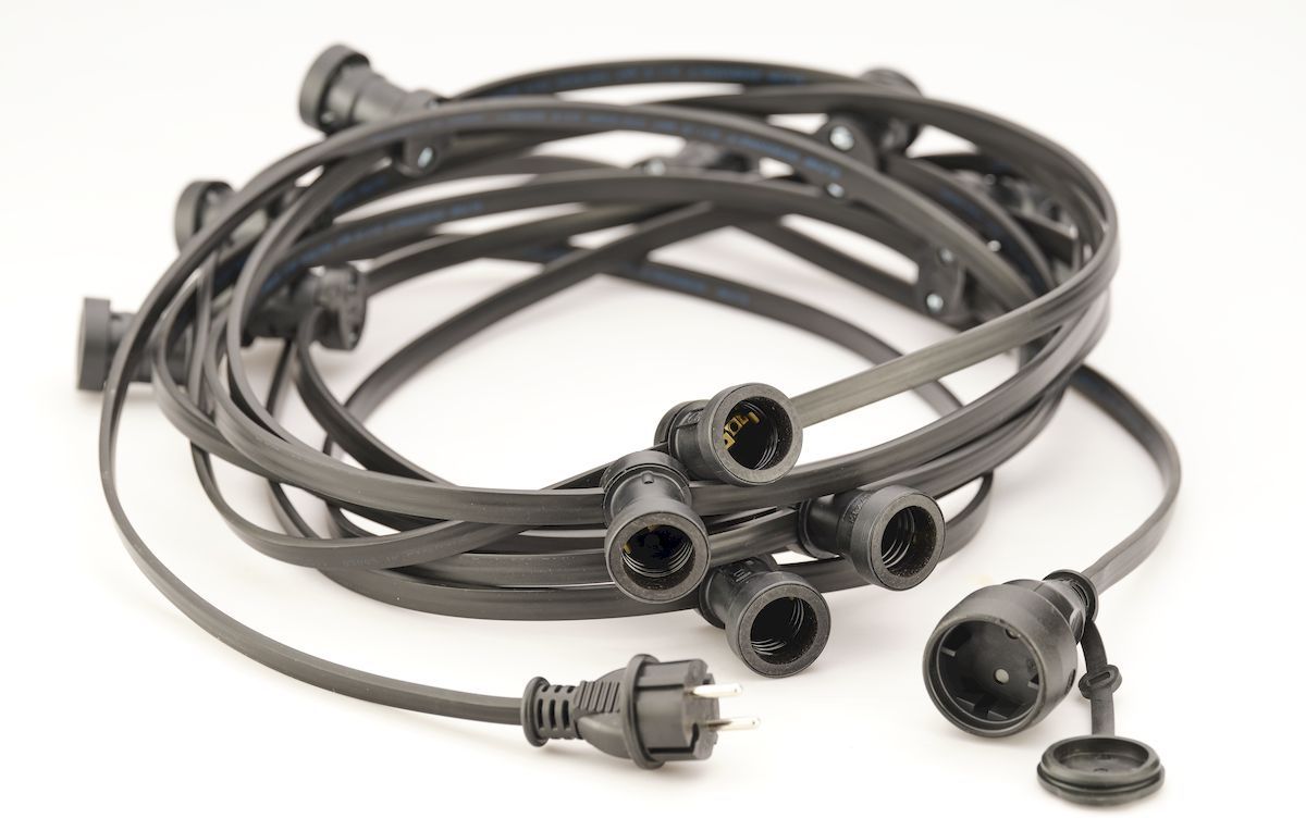 TK Lighting Girlanda Außen-Girlande x15 W schwarz 4390