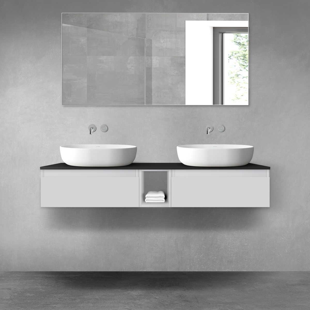 Set Kabinett Oltens Vernal 60009700, Naphtha-Arbeitsplatte Oltens Vernal 63011300, 60020700